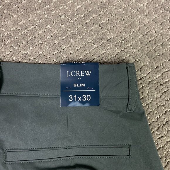 J. CREW Tech Pants Men's 31 x 30 Fits 33.5 x 29.5 Slim Fit Gray Chino Flex AA712 - Picture 6 of 15